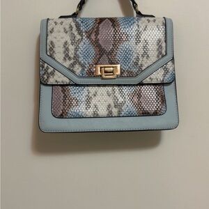 Snake Print Structured Bag | Statement Piece